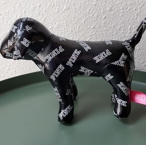 New VS Pink Dog Black Faux Leather Collectible All Over Logo